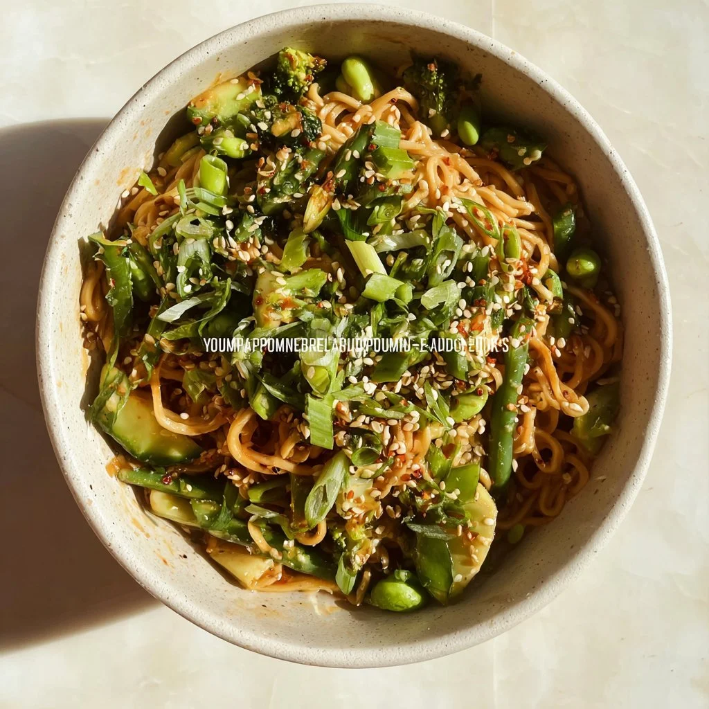 Delicious Yum Yum Noodle Bowls filled with fresh ingredients and vibrant flavors