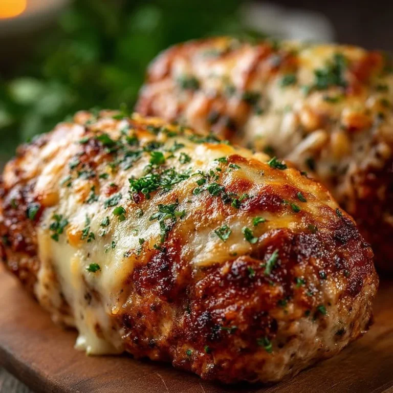 Delicious Stuffed Italian Meatloaf ready for serving