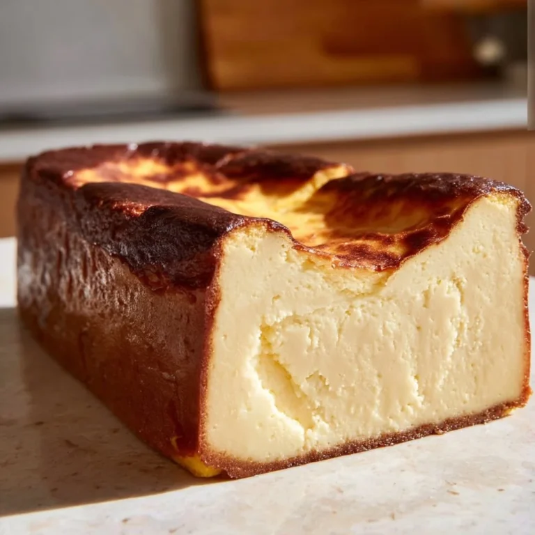 Delicious Burnt Basque Cheesecake with a caramelized top and creamy interior.