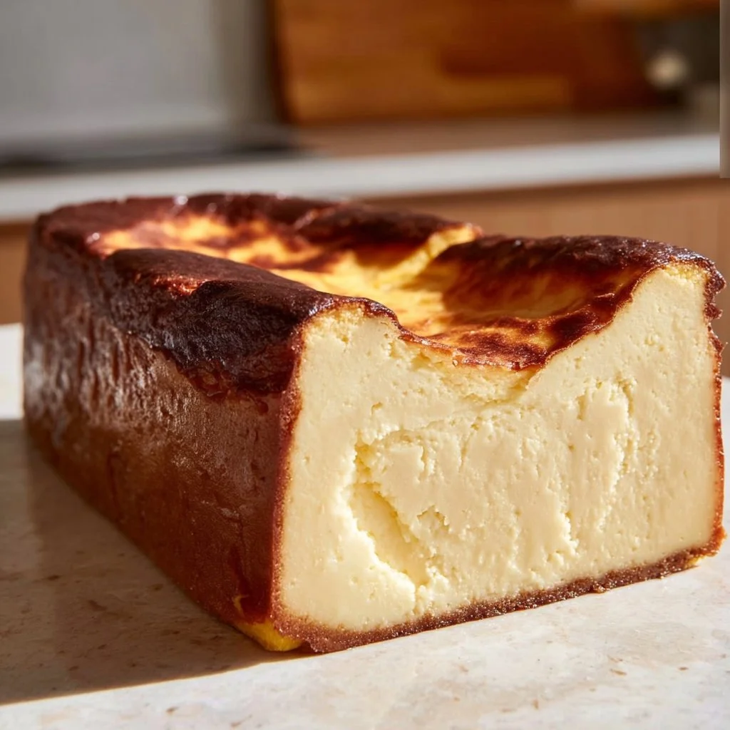 Delicious Burnt Basque Cheesecake with a caramelized top and creamy interior.