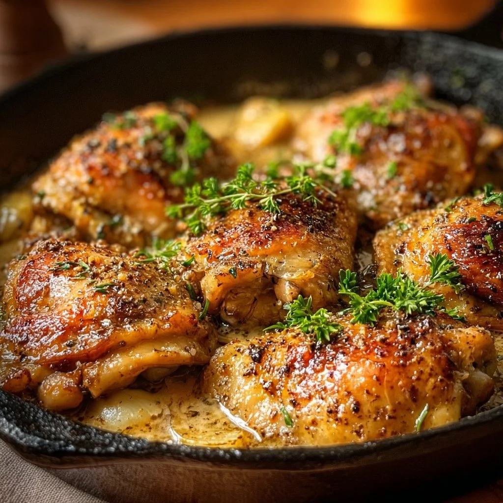 Plate of Cacio E Pepe Chicken with cheese and pepper sauce