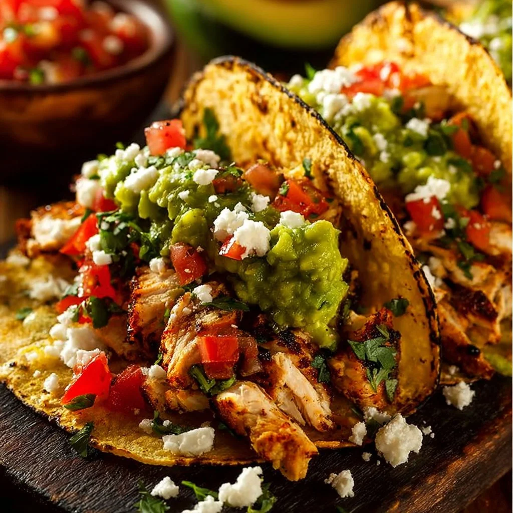 Deliciously prepared Chicken Street Tacos with fresh ingredients