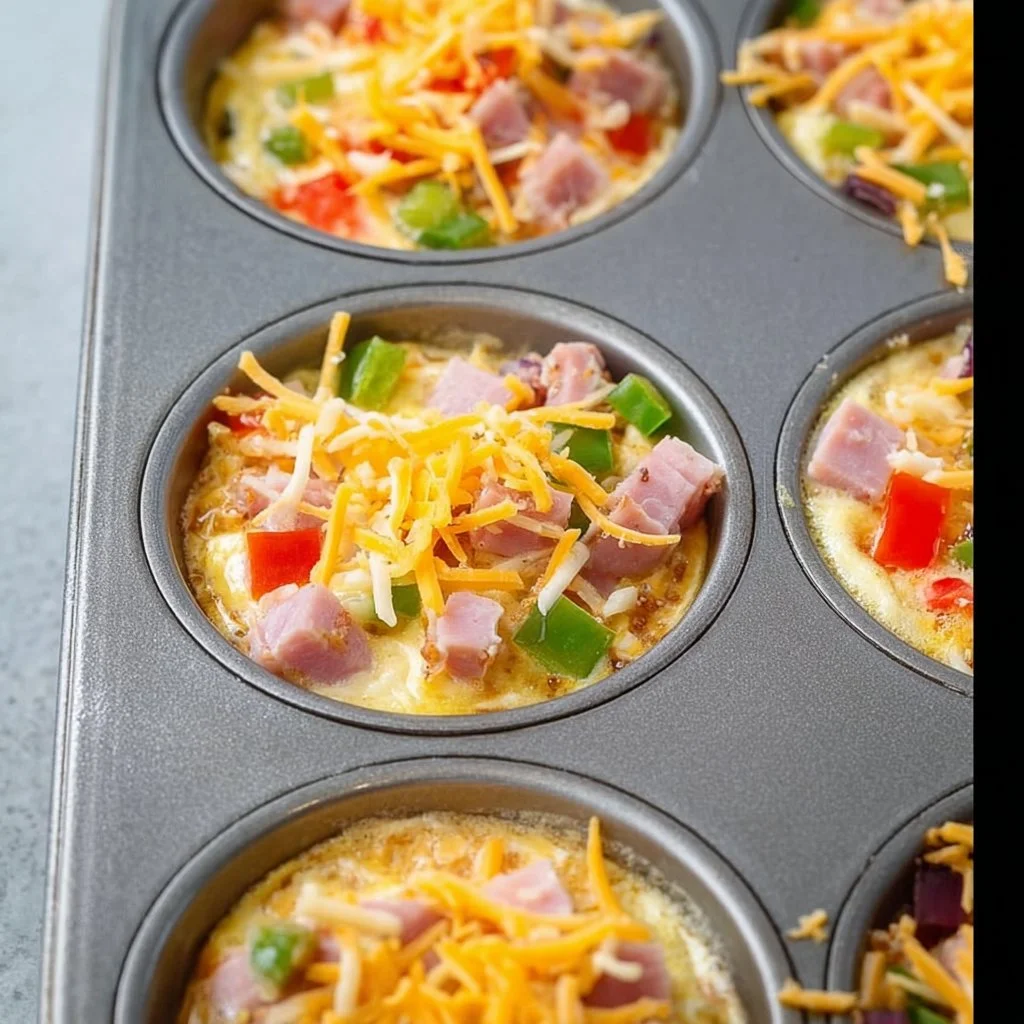 Delicious homemade Egg Muffin breakfast served on a plate