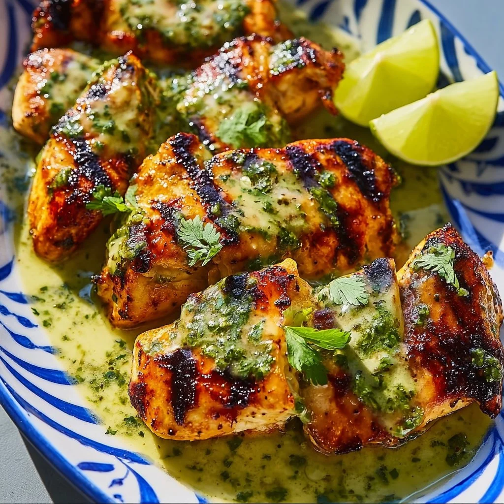 Grilled salsa verde chicken with pepper jack cheese and fresh toppings