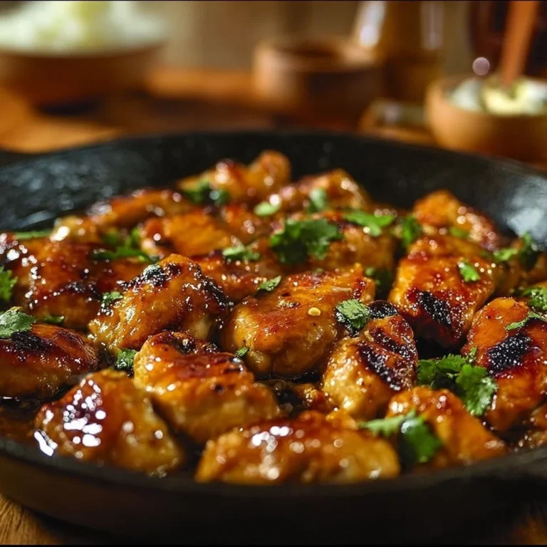 Texas Roadhouse Butter Chicken Skillet served in a sizzling dish