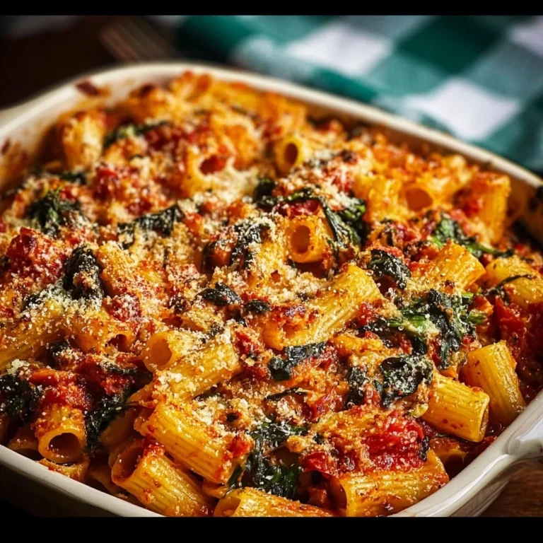 Loaded Veggie Baked Ziti with fresh vegetables and melted cheese