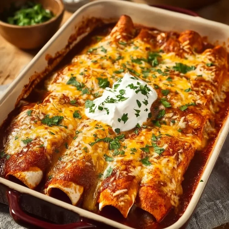 Delicious homemade chicken enchiladas topped with cheese and green sauce