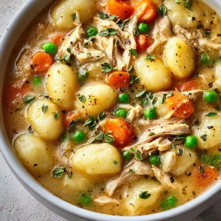 Delicious One Pot Gnocchi Chicken Pot Pie served in a bowl.