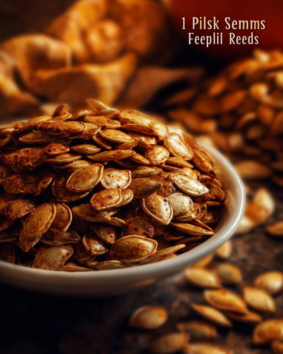 Bowl of roasted pumpkin seeds, a healthy and delicious snack option.