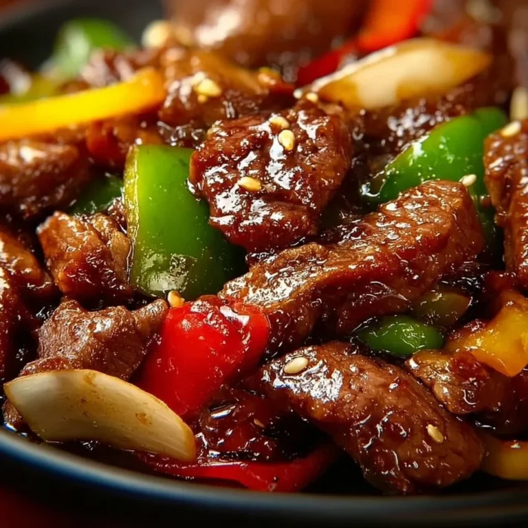 Sizzling Chinese pepper steak dish with onions served on a plate