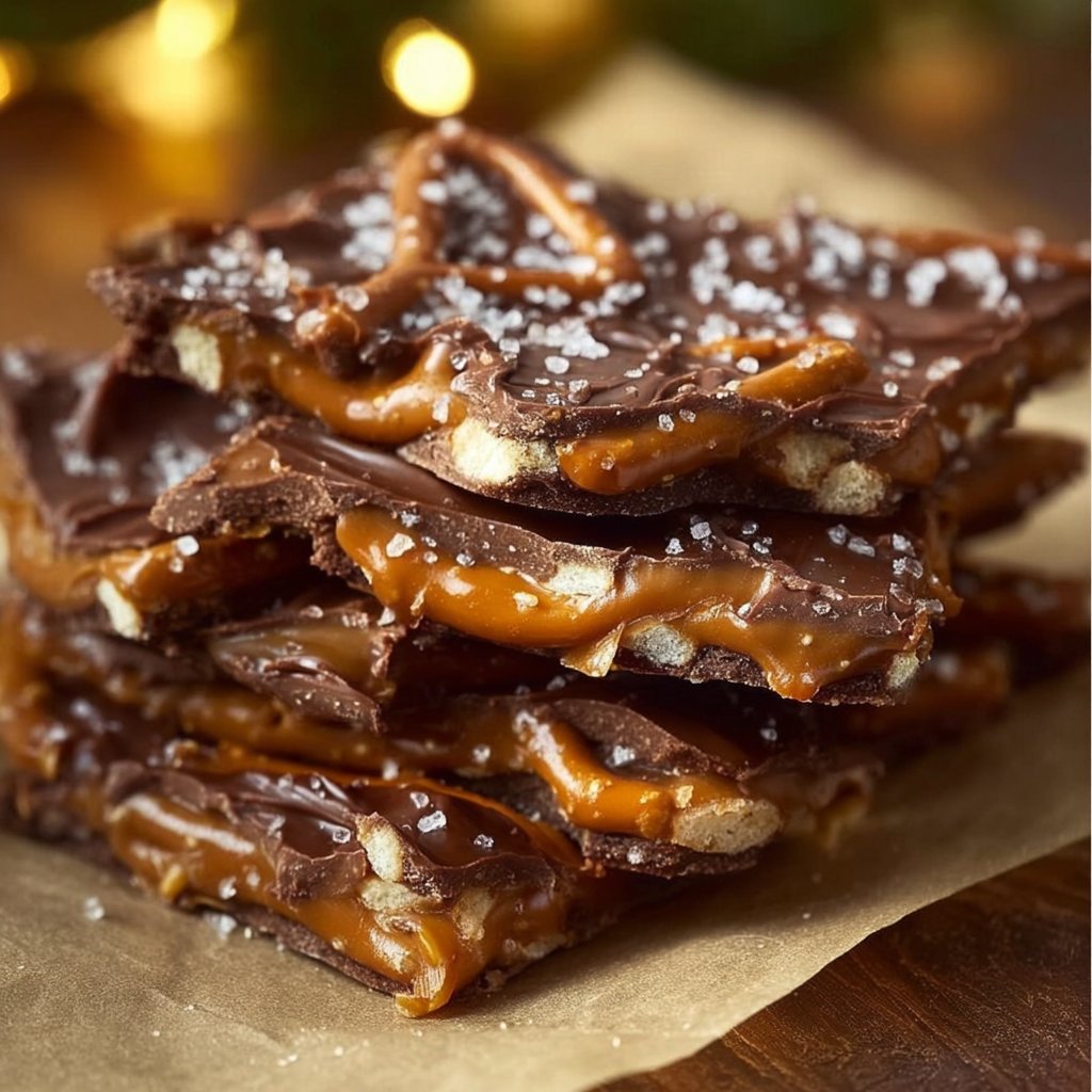 Salted Caramel Pretzel Bark