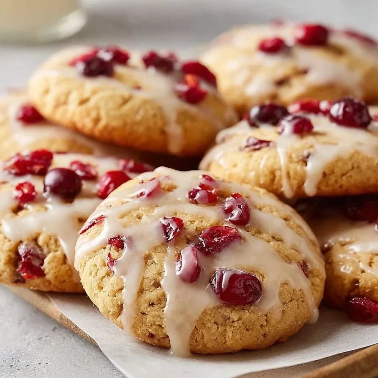 Chewy Christmas cranberry orange cookies on a festive plate