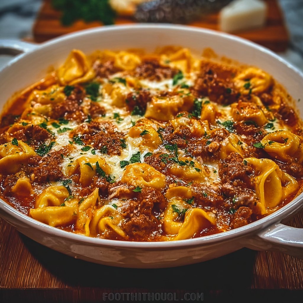 Beefy Tortellini Bake