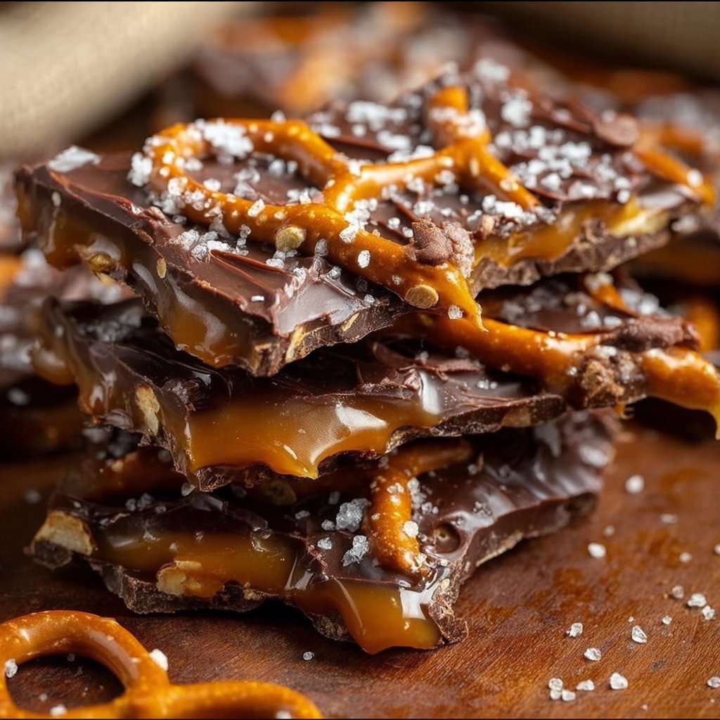 Salted Caramel Pretzel Bark