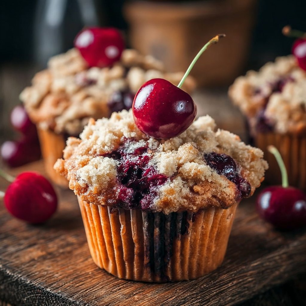 Cherry Cobbler Muffins