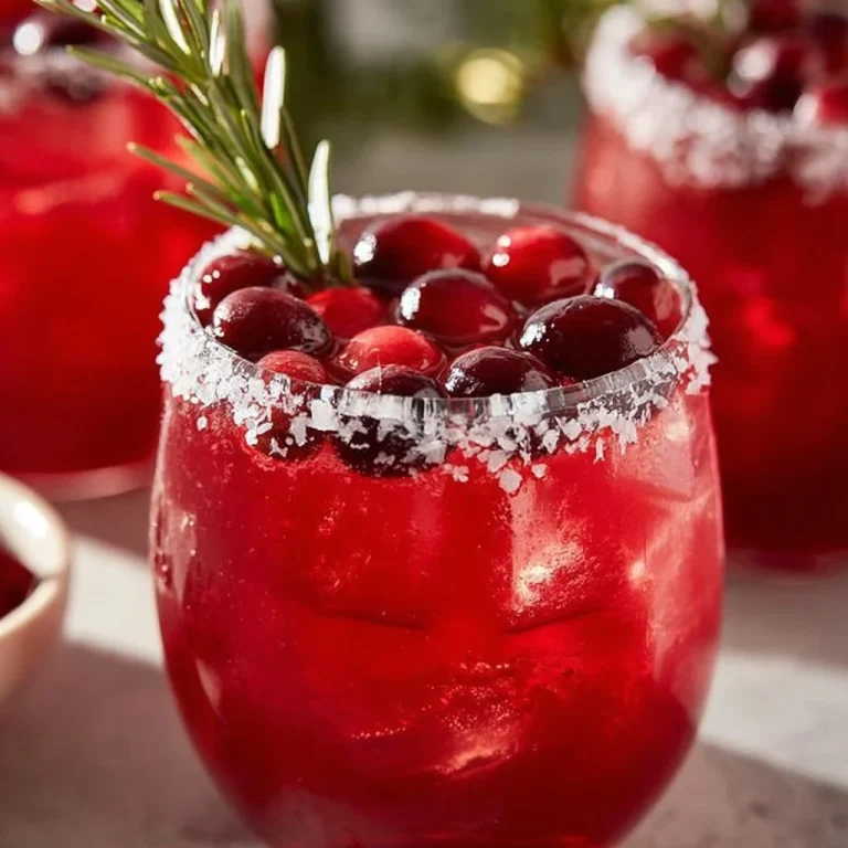 Festive Mistletoe Margarita cocktail ready to be enjoyed during the holidays.