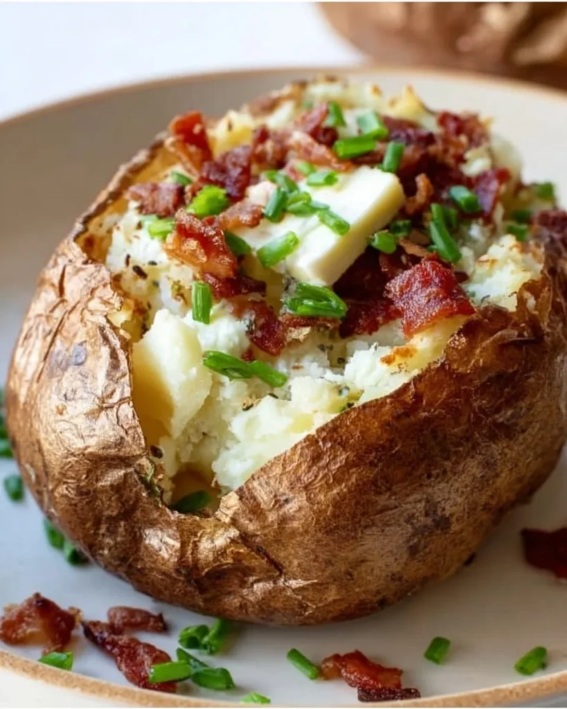 Deliciously crispy oven-baked potatoes served on a white plate.