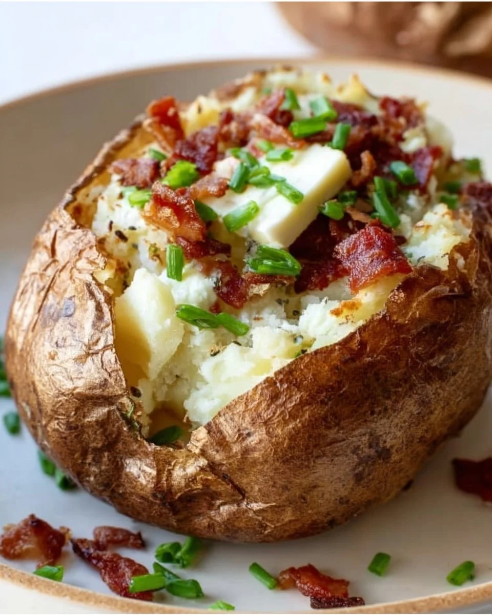 Deliciously crispy oven-baked potatoes served on a white plate.