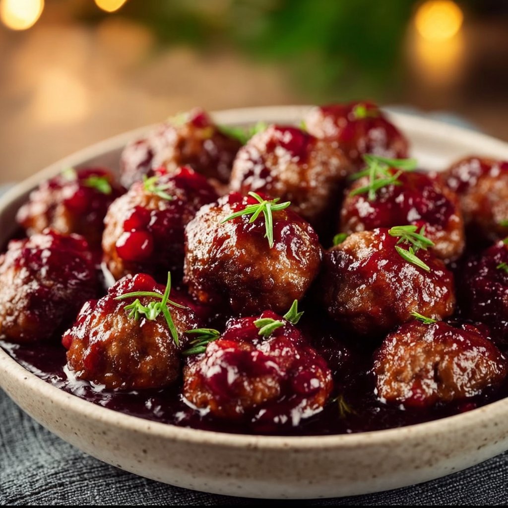 Christmas Cranberry Meatballs