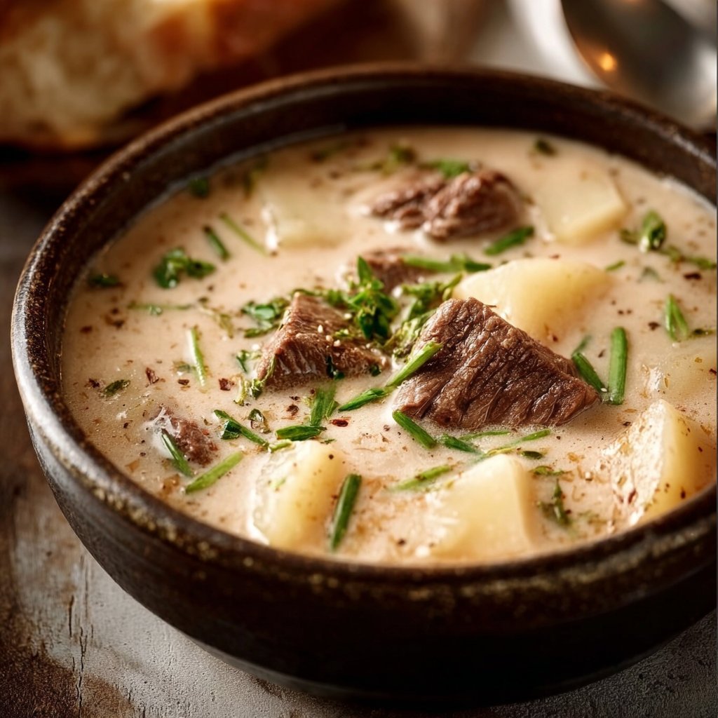 Creamy Steak & Potato Soup