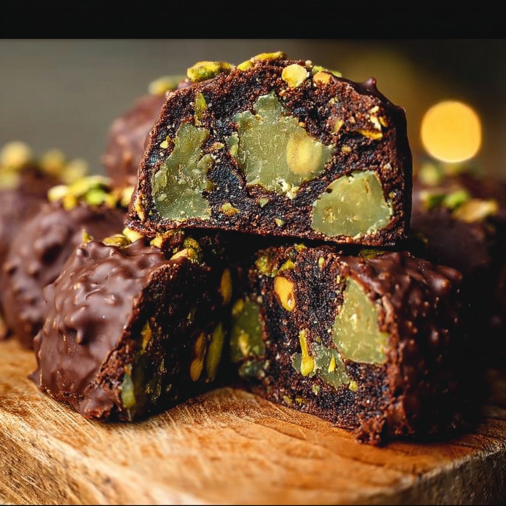 Pistachio Ferrero Rocher Brownies