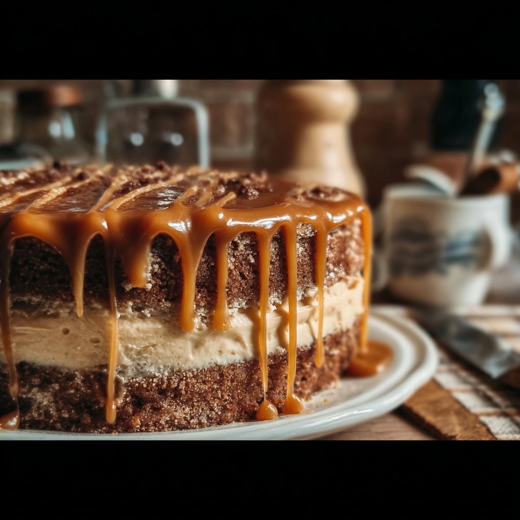 Gooey Coffee Caramel Cake