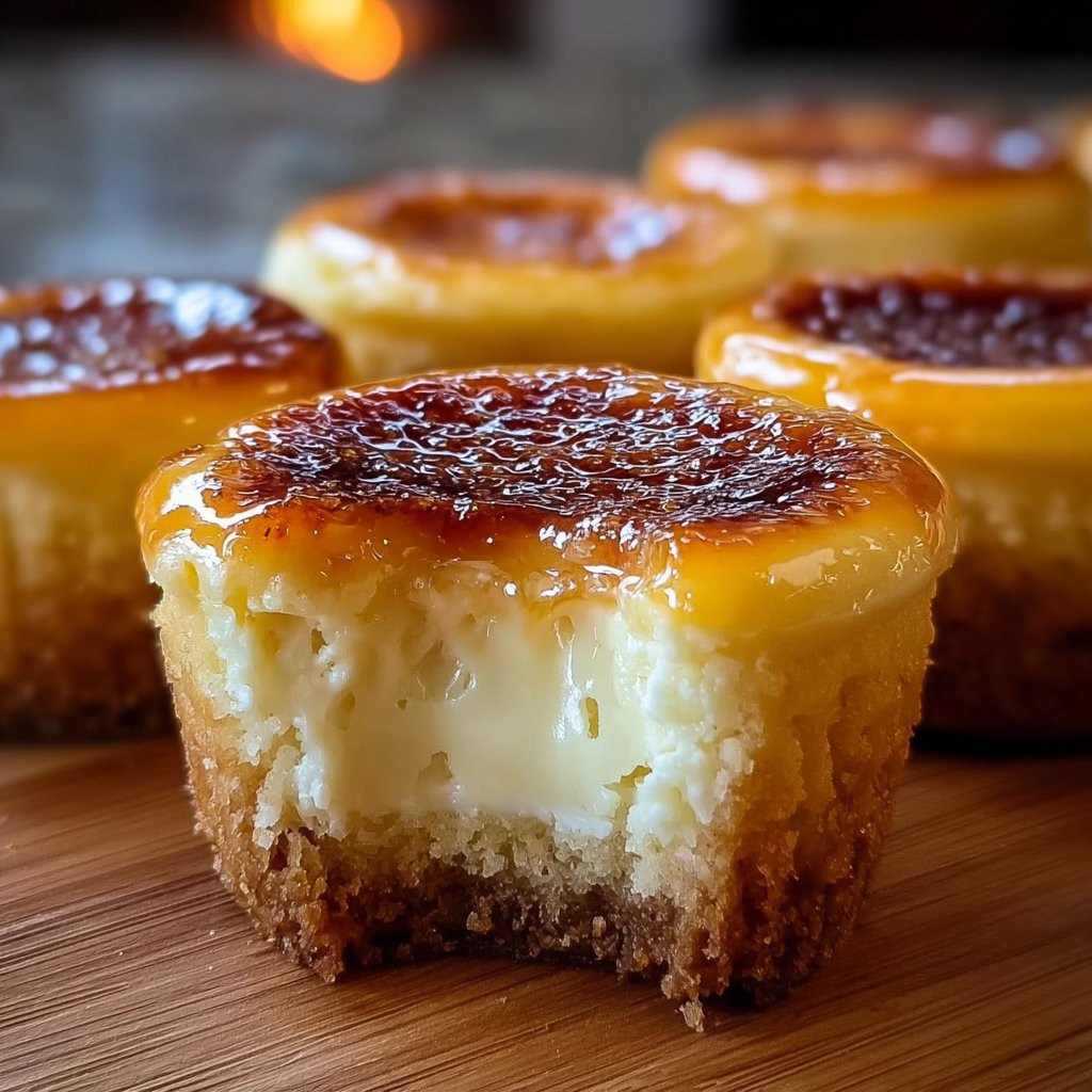 Vanilla Bean Crème Brûlée Cheesecake Cupcakes