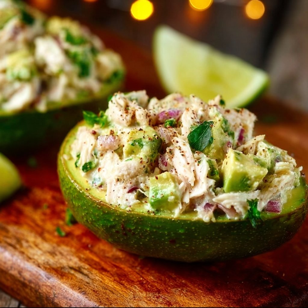 Stuffed Avocado with Rotisserie Chicken Salad
