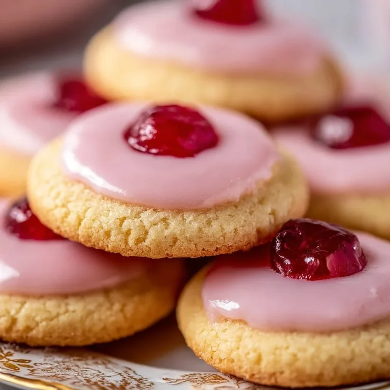 Homemade Almond Cherry Cookies fresh from the oven