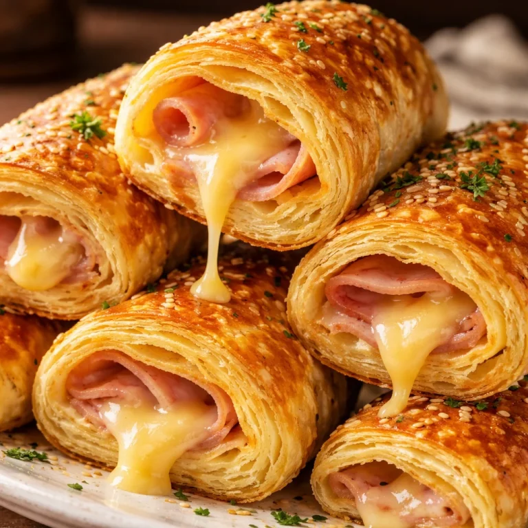 Cheesy Ham and Delightful Sticks served on a plate