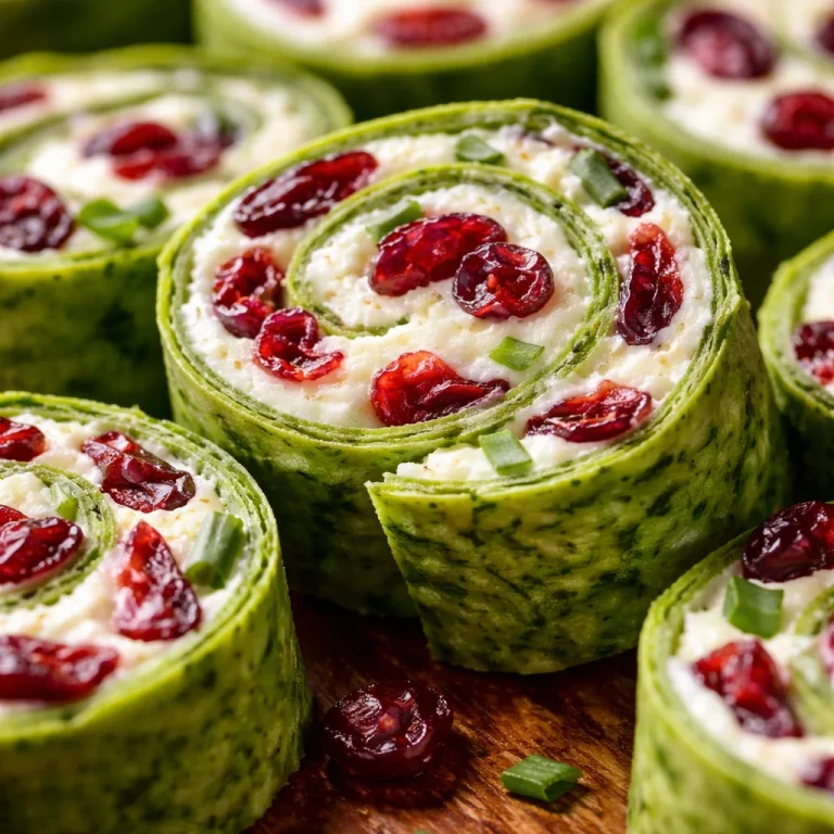 Festive Christmas Cranberry Pinwheels served on a decorative plate.