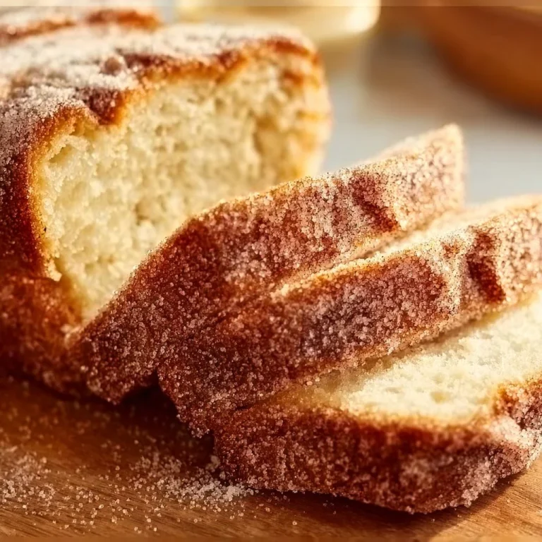 Cinnamon Sugar Donut Bread freshly baked with a sugary topping