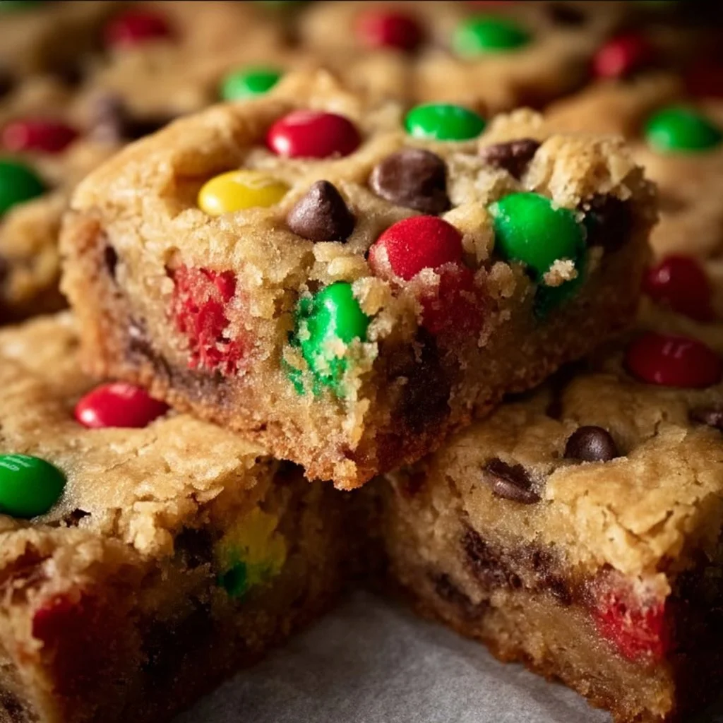 Delicious Christmas MM Cookie Bars for holiday festivities and joy