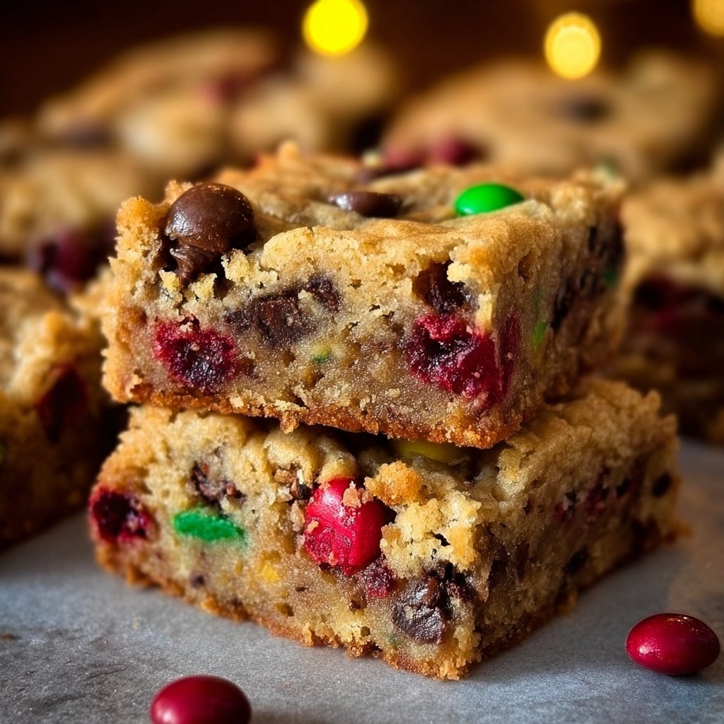 Delicious Christmas MM Cookie Bars for Cozy Holiday Joy