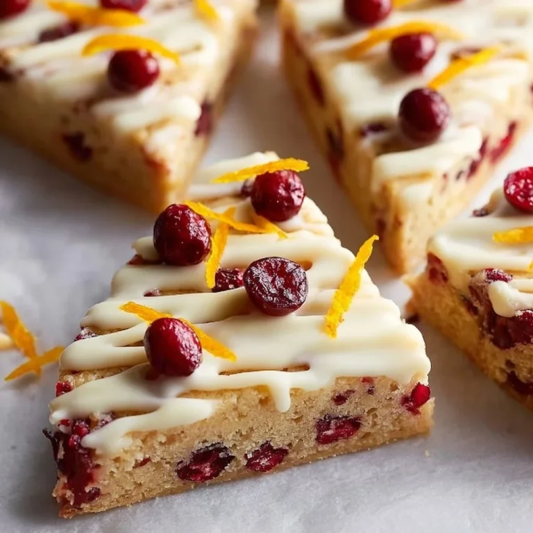 Homemade cranberry bliss bars inspired by Starbucks recipe, topped with cream cheese frosting.