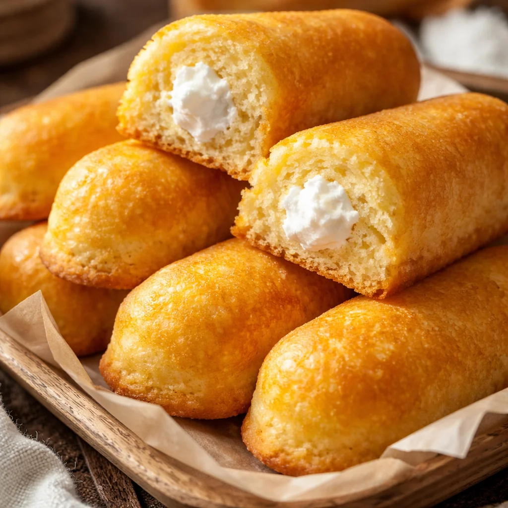 Homemade Twinkies fresh out of the oven, ready to enjoy