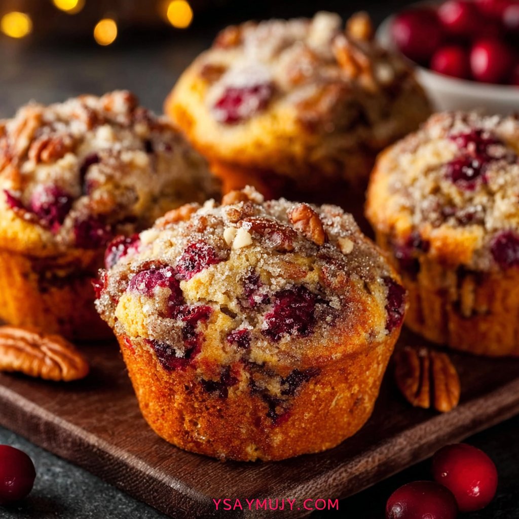 Cranberry, Orange & Pecan Muffins