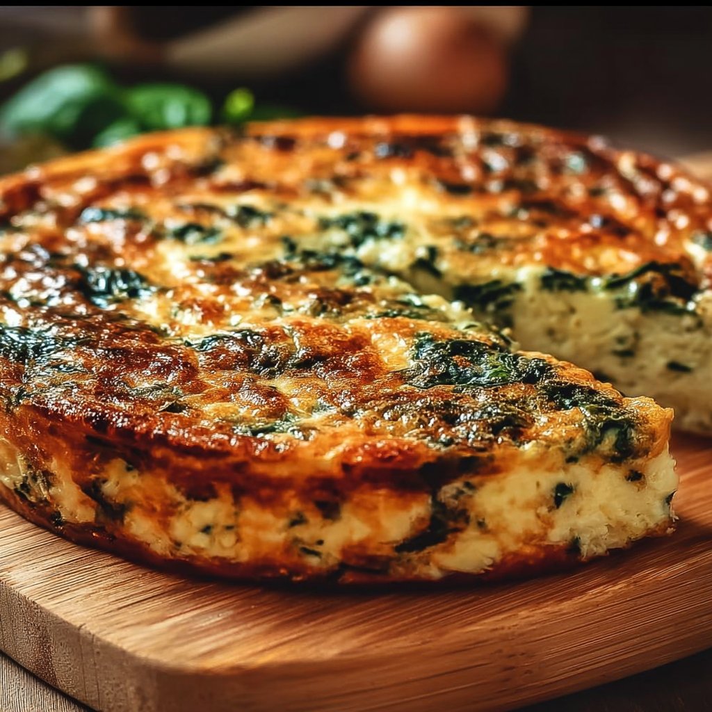 Cottage Cheese and Spinach Crustless Quiche