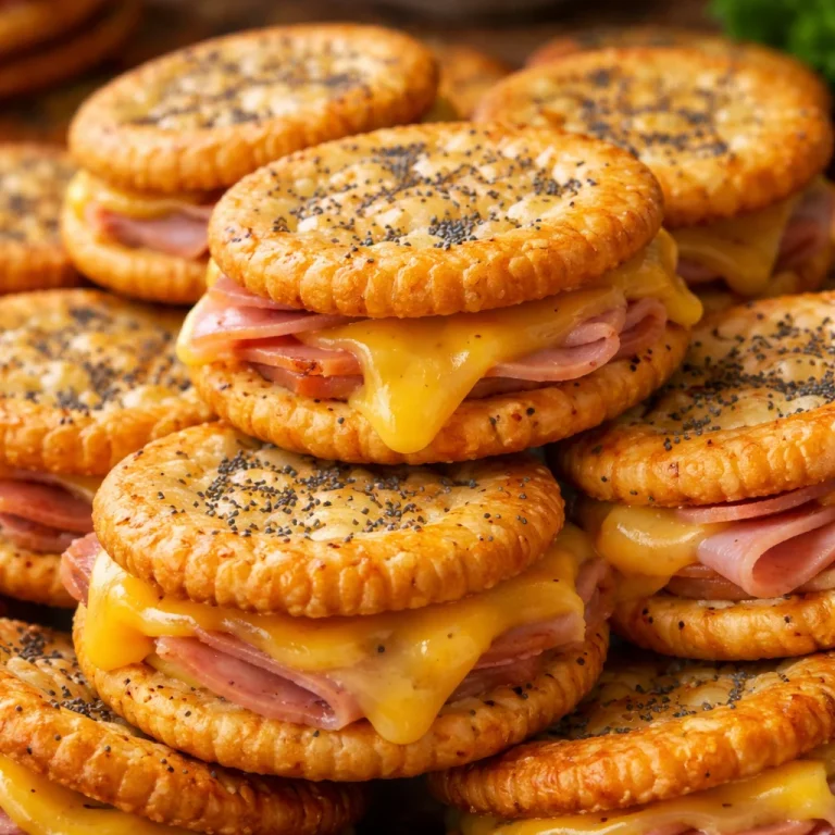 Variety of Ritz Cracker Party Sandwiches on a platter