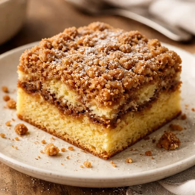 Delicious Streusel Coffee Cake with crumbly topping and warm spices