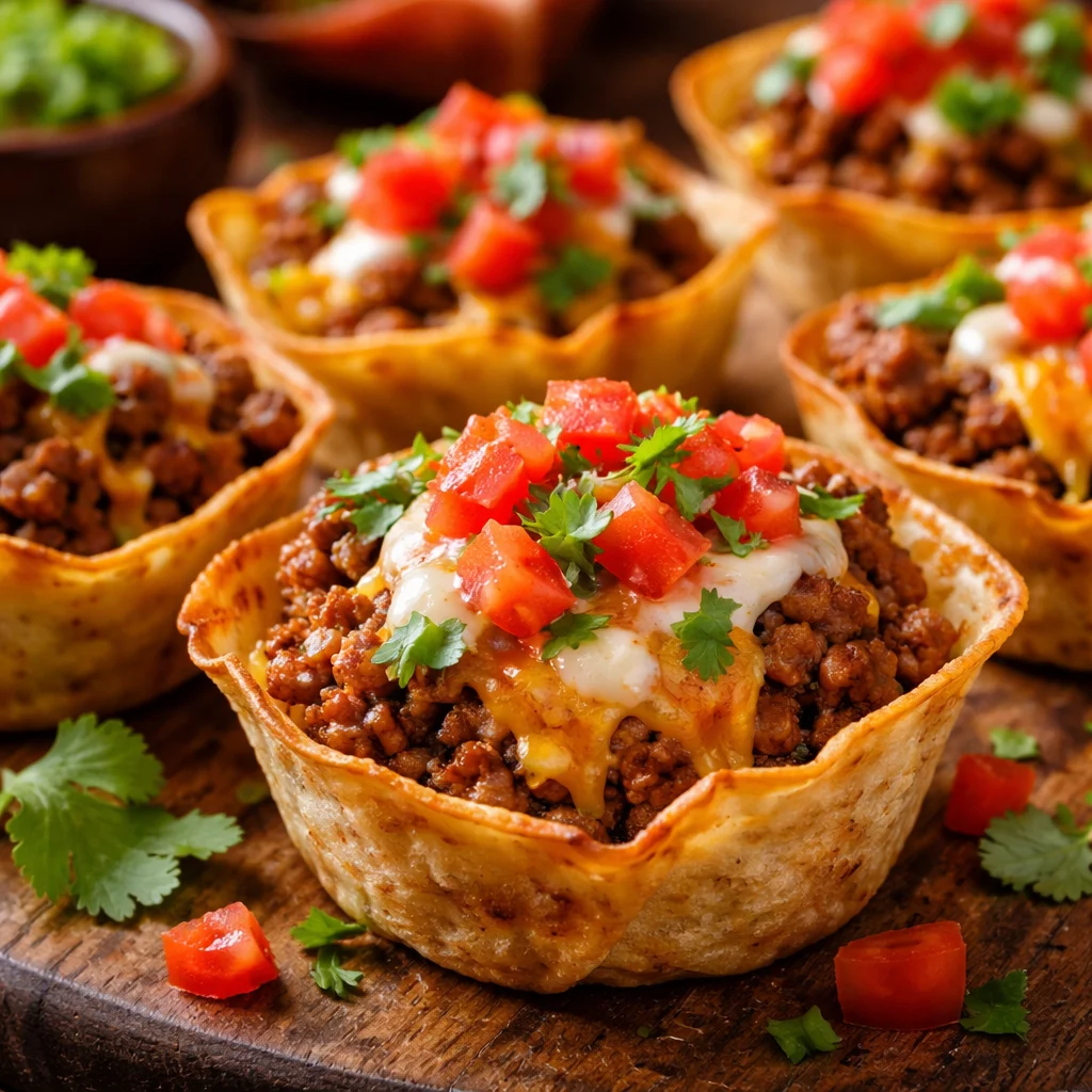 Plate of delicious Taco Ranch Bites garnished with fresh herbs.