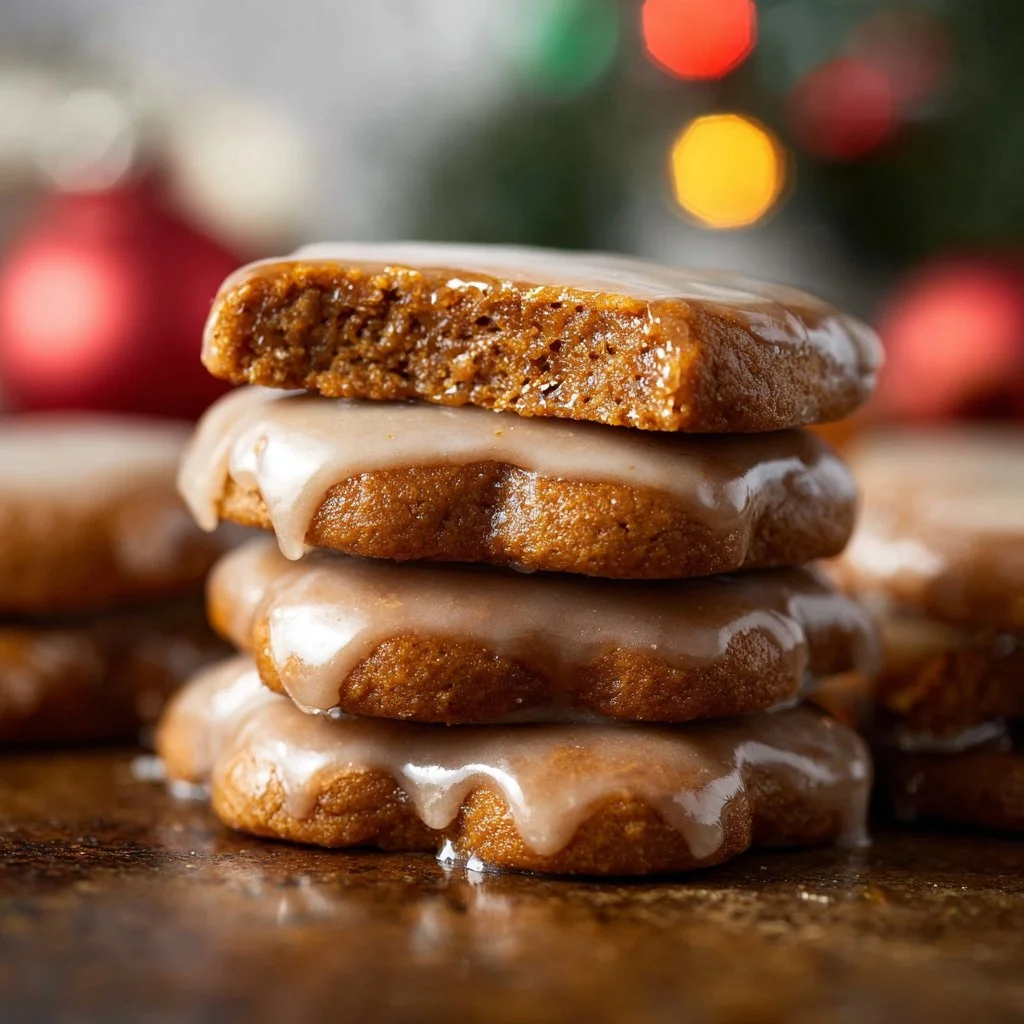 Thick and chewy gingerbread man cookies on a festive plate.