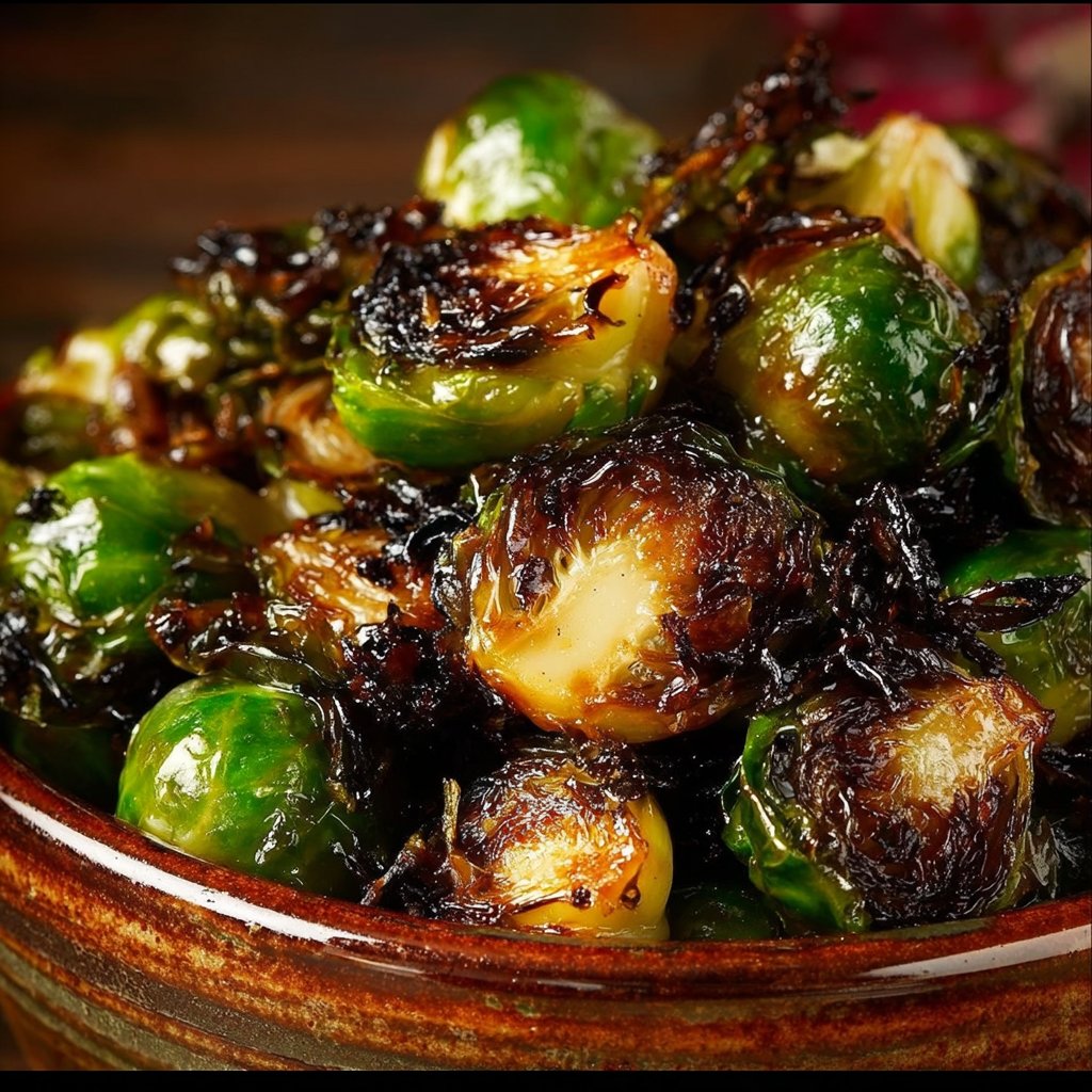 Crispy Honey Balsamic Brussels Sprouts