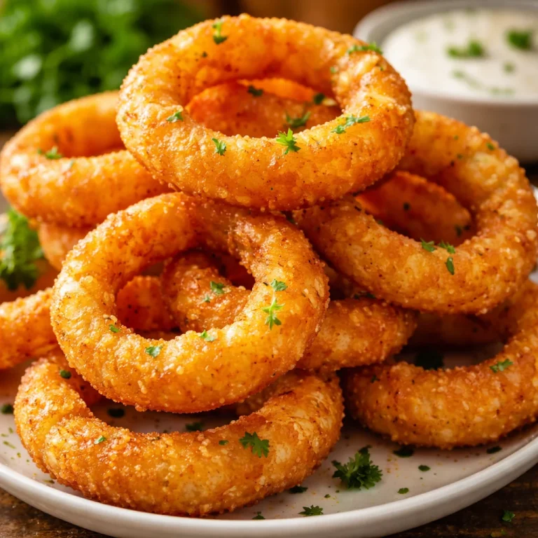 Crunchy and flavorful viral onion ring chips in a bowl.