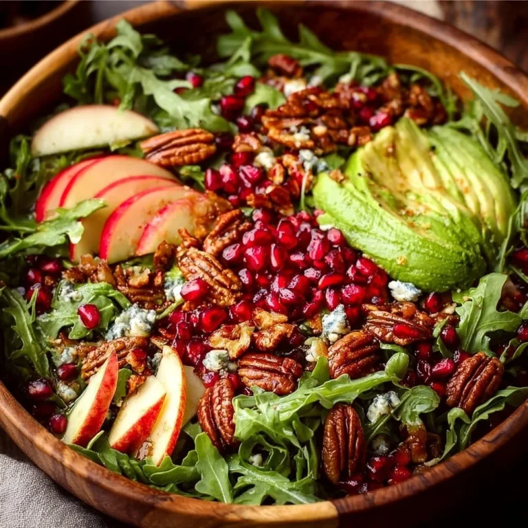 Delicious Winter Christmas Salad topped with Honey Mustard Dressing