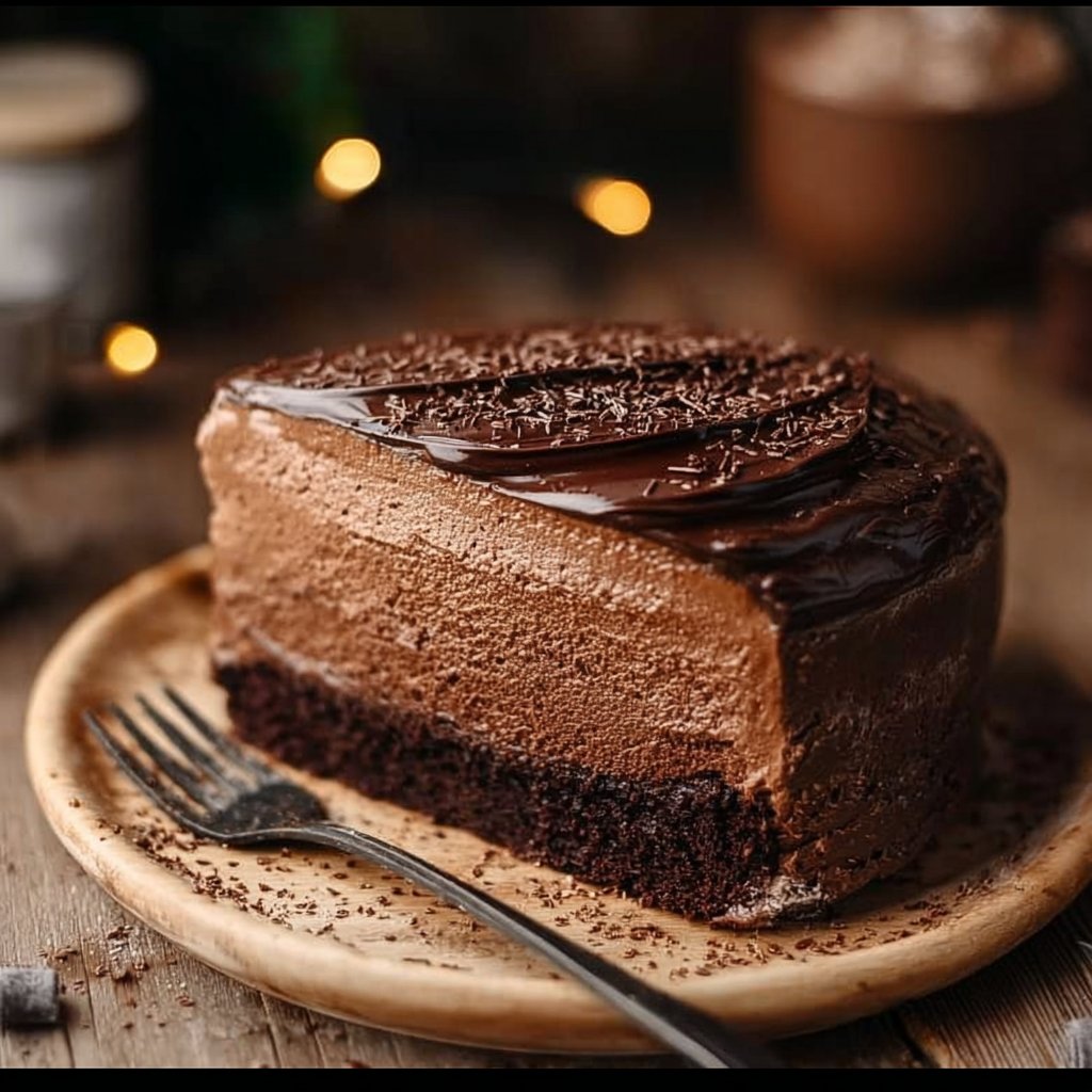 Dark Chocolate Mousse Cake