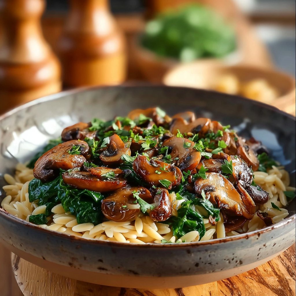 Spinach Mushroom Orzo: A Dish to Delight!