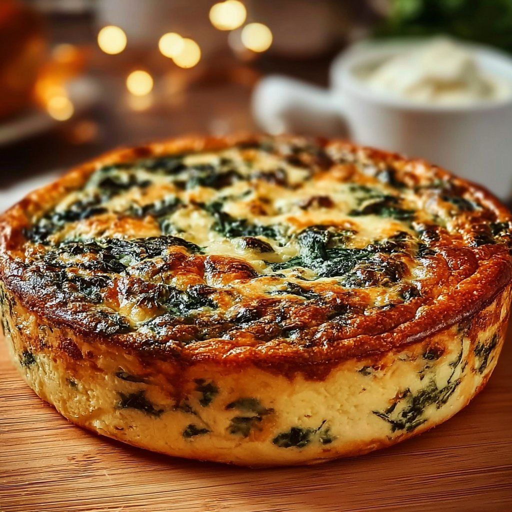 Cottage Cheese and Spinach Crustless Quiche