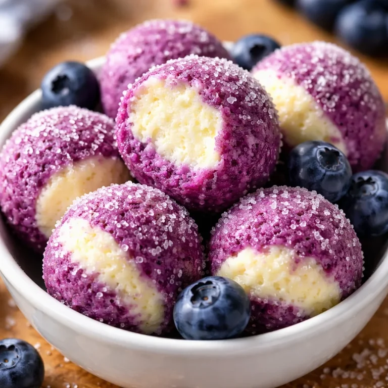 Blueberry cheesecake protein bites ready to enjoy as a healthy snack