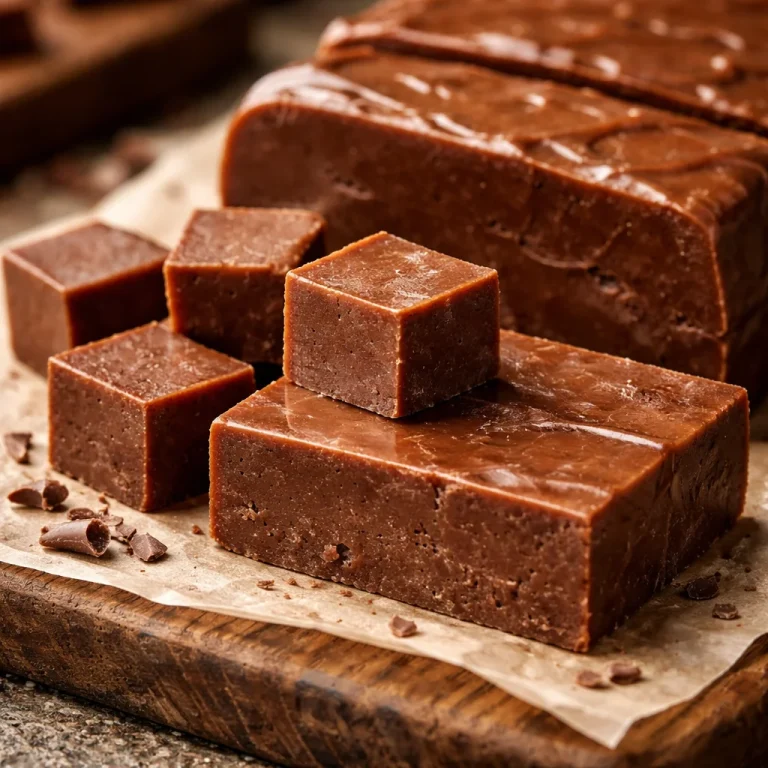 Delicious Mackinac Island Fudge displayed in a quaint shop on Mackinac Island.